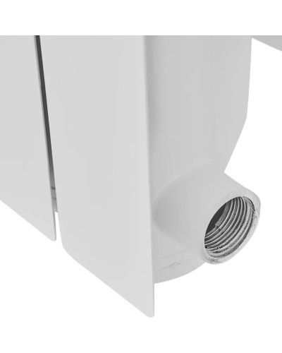Bölməli radiator Teplomir, alüminium, ağ, 10 bölmə