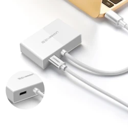 Переходник Ugreen MM123 30843 USB Type-c to HDMI+VGA White