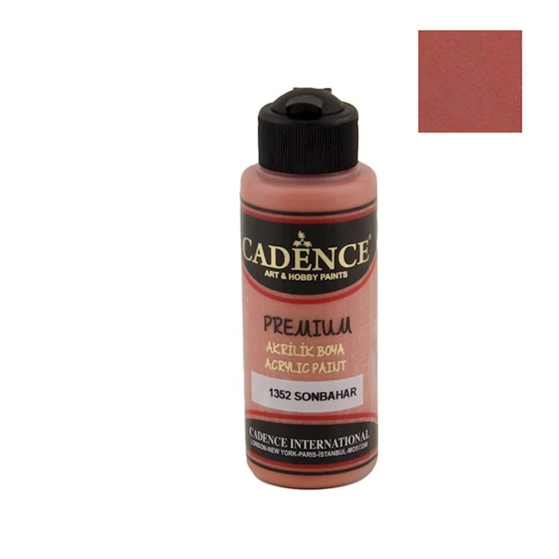 Акриловая краска Cadence Premium Acrylic Paint 1352 Autumn, 120 мл Акриловая краска Cadence Premium Acrylic Paint 1352 Autumn, 120 мл
