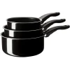 Çömçə dəsti Ikea Kavalkad alüminium, qara, 1/1.5/2 l, 3 əd