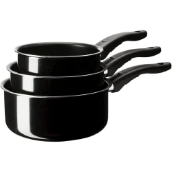 Набор ковшей Ikea Kavalkad алюминий, черный, 1/1.5/2 л, 3 шт