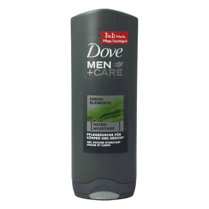 Kişilər üçün 3-1-də gel-şampun Dove Men+Care Fresh Elements 250 ml