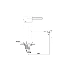 Смеситель для раковины GPD Espina MLB70 Chromic