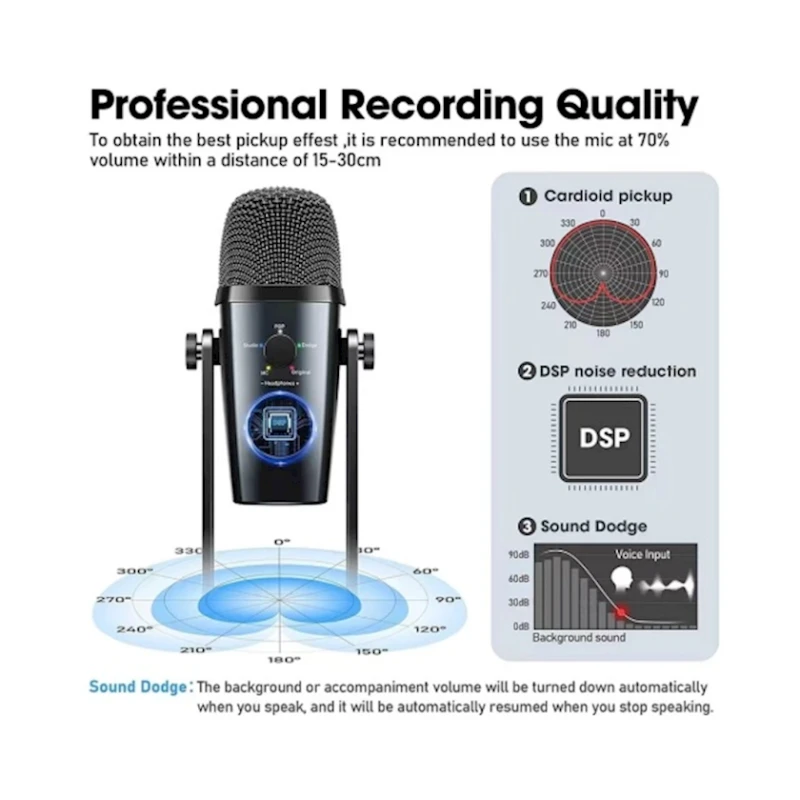 Микрофон Jmary MC-PW10 Black Микрофон Jmary MC-PW10 Black