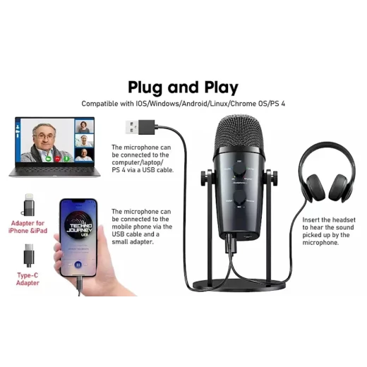 Микрофон Jmary MC-PW10 Black Микрофон Jmary MC-PW10 Black