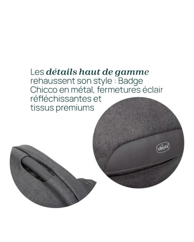 Uşaq arabası üçün beşik Chicco Flexi, qara