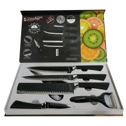 Набор ножей Zepter ZP-008, сталь, черный Набор ножей Zepter ZP-008, сталь, черный