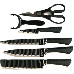 Набор ножей Zepter ZP-008, сталь, черный Набор ножей Zepter ZP-008, сталь, черный