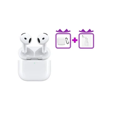 Беспроводные наушники Apple Airpods 4 ANC + Чехол для наушников White + Сетевое зарядное устройство 20W USB-C Беспроводные наушники Apple Airpods 4 ANC + Чехол для наушников White + Сетевое зарядное устройство 20W USB-C