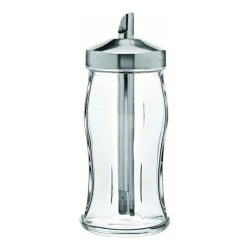 Сахарница Pasabahcee Black&White, 240 мл с дозатором, стекло, прозрачный Сахарница Pasabahcee Black&White, 240 мл с дозатором, стекло, прозрачный