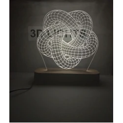 3D-gecə lampası tka02, 20x14 sm, ağ