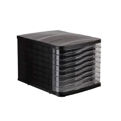 Horizontal qab ARK 4448 plastik, qara, 8 bölmə