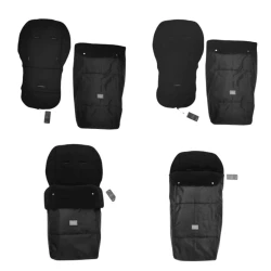 Набор для детской коляски Softcare (муфта для ног + матрас 80x33 см), черный