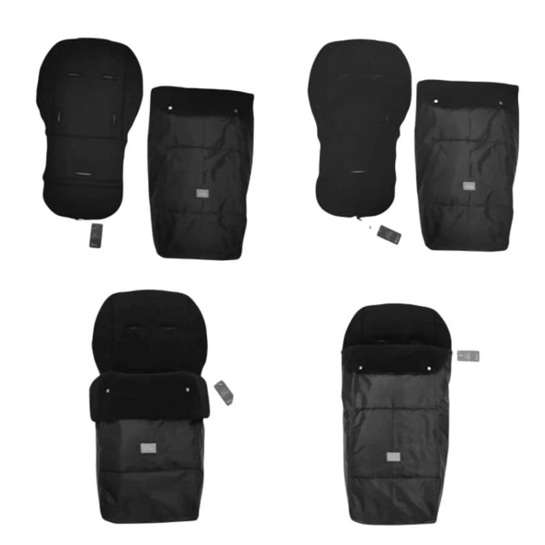 Набор для детской коляски Softcare (муфта для ног + матрас 80x33 см), черный