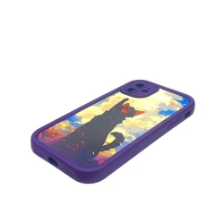 Apple Iphone 11 purple cat çexol
