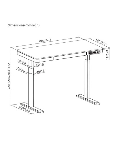 Kompüter masası 2E CE218D-MOTORIZED