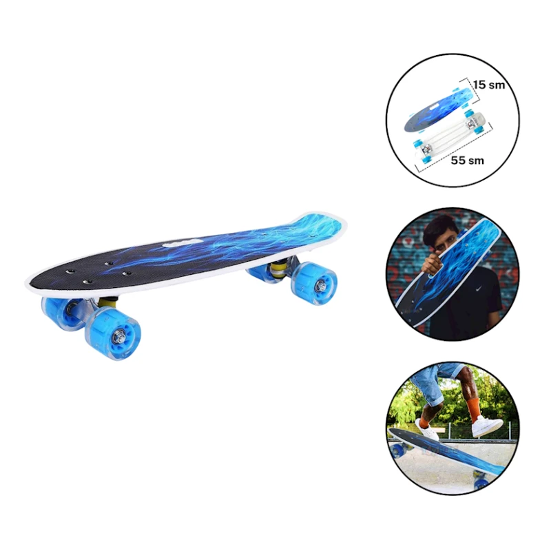 Skateboard SB Sport 0170250 (2111), mavi/qara Skateboard SB Sport 0170250 (2111), mavi/qara