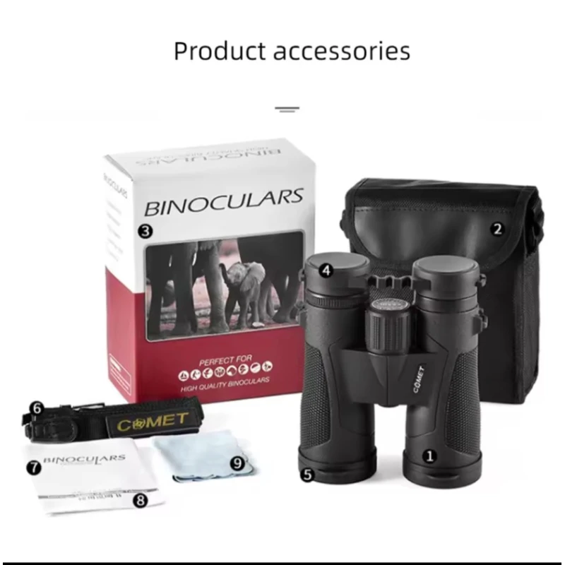 Бинокль Comet, резина, черный, 4х12х15.5 см