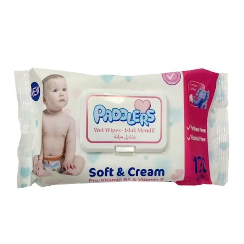 Uşaq nəm salfetləri Paddlers Soft & Cream 120 əd