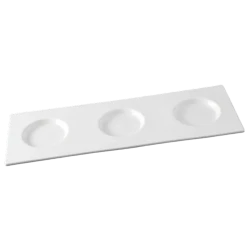 Çərəzlər üçün qab Wilmax WL‑992489/A, düzbucaq, 35x12 sm, farfor, ağ