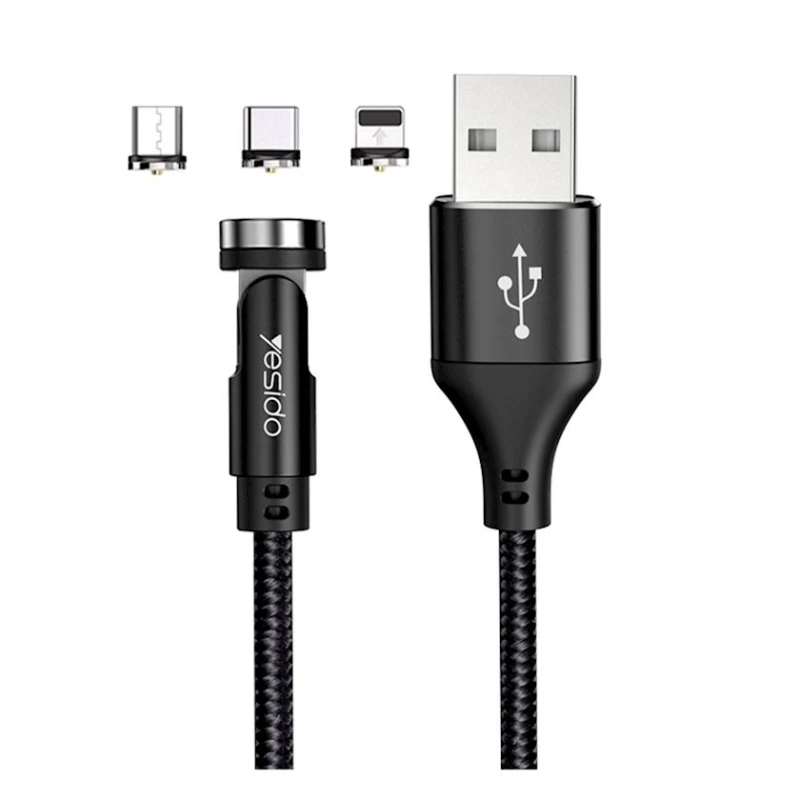 USB kabel Yesido CA68 3 in 1 USB - Lightning/Type-C/MicroUSB