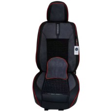 Oturacaq üçün çexol Avtostore muncuqlu, qara/qırmızı kant - avto848