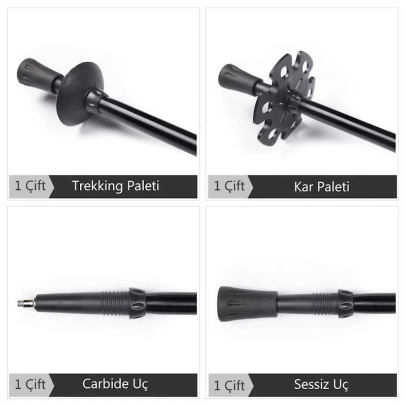 Треккинговые палки Evolite Trekker Quick-Lock, Black/Yellow, 1 шт Треккинговые палки Evolite Trekker Quick-Lock, Black/Yellow, 1 шт