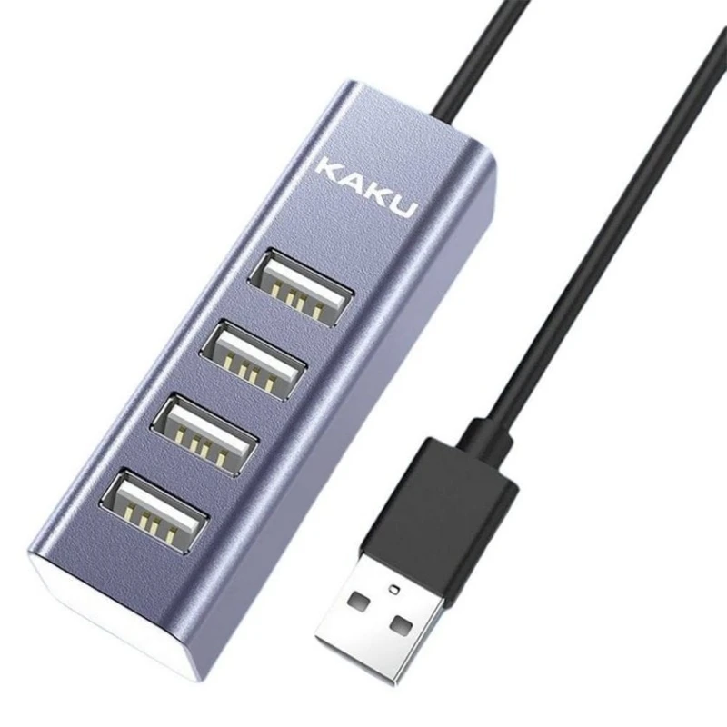 USB HUB Kaku Splitter 4 USB 2.0, Серый