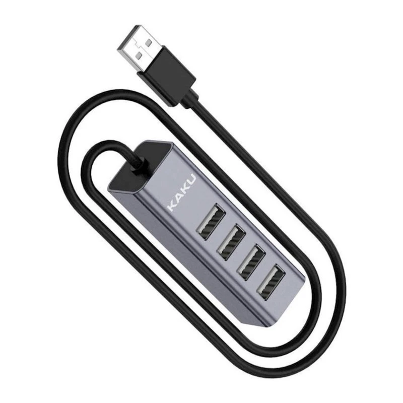 USB HUB Kaku Splitter 4 USB 2.0, Серый