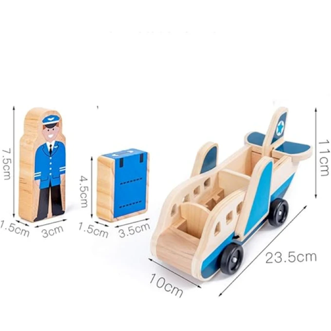 Diyircəkli oyuncaq 02-58, Airplane, 3-5 yaş, taxta, rəngbərəng