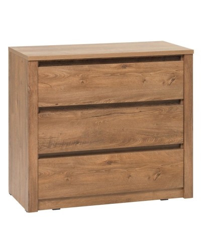 Komod Vedde, 3 siyirmə, palıd, 90x80x43 sm