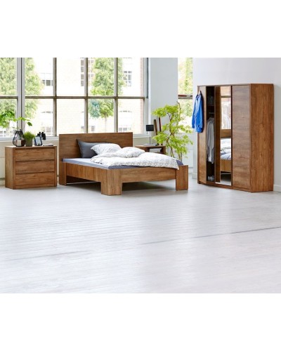 Komod Vedde, 3 siyirmə, palıd, 90x80x43 sm