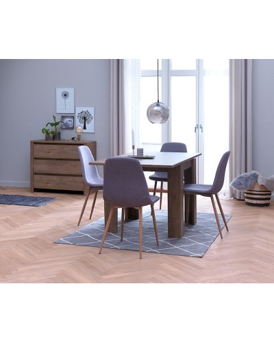 Komod Vedde, 3 siyirmə, palıd, 90x80x43 sm