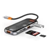USB HUB Хаб Wiwu CB005 5 in 1 USB C Trasnparent/Grey USB HUB Хаб Wiwu CB005 5 in 1 USB C Trasnparent/Grey