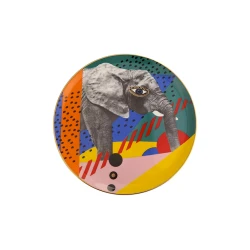 Тарелка Porland Wild Life Elephant фарфор, разноцветная, 28 см