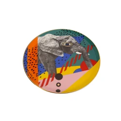 Тарелка Porland Wild Life Elephant фарфор, разноцветная, 28 см