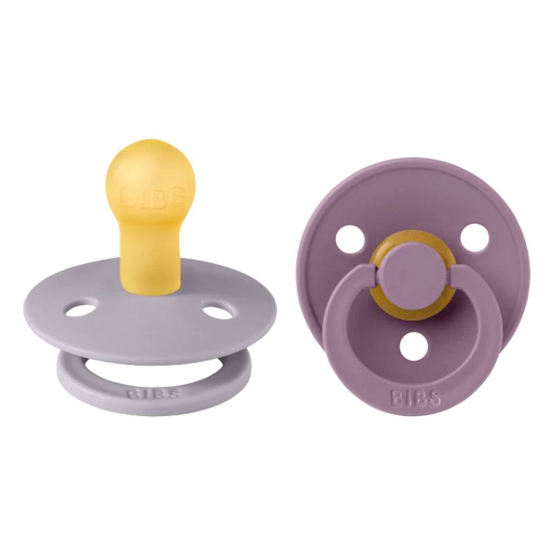 Набор пустышек BIBS Colour, 2 шт, 0-6 месяцев, латекс, серый/фиолетовый Набор пустышек BIBS Colour, 2 шт, 0-6 месяцев, латекс, серый/фиолетовый