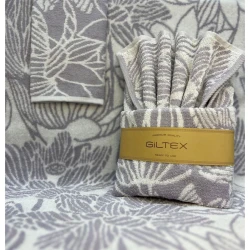 Набор полотенец Giltex Lotus, 50x90/50x30 см, хлопок, серый, 2 шт