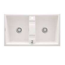 Mətbəx çanağı Deante Eridan A203, qranit, ağ, 86x50x22 sm