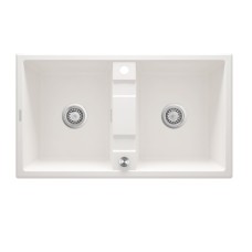 Mətbəx çanağı Deante Eridan A203, qranit, ağ, 86x50x22 sm