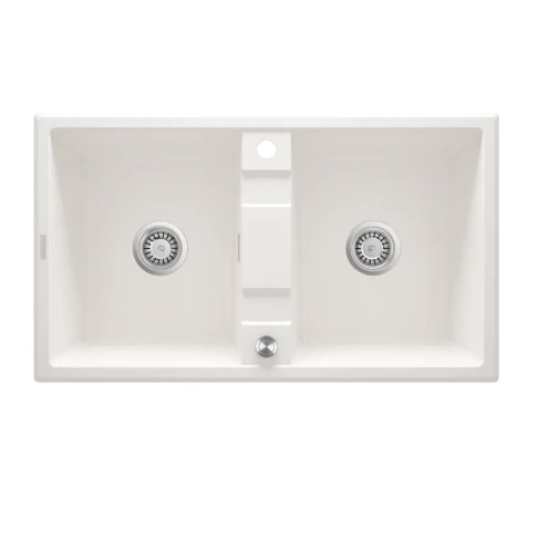 Кухонная мойка Deante Eridan A203, гранит, белая, 86x50x22 см Кухонная мойка Deante Eridan A203, гранит, белая, 86x50x22 см