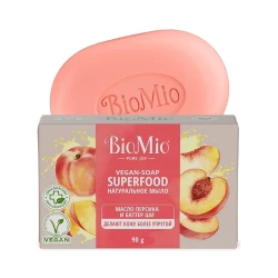 Натуральное мыло BioMio Superfood Масло Персика и Баттер Ши 90 г