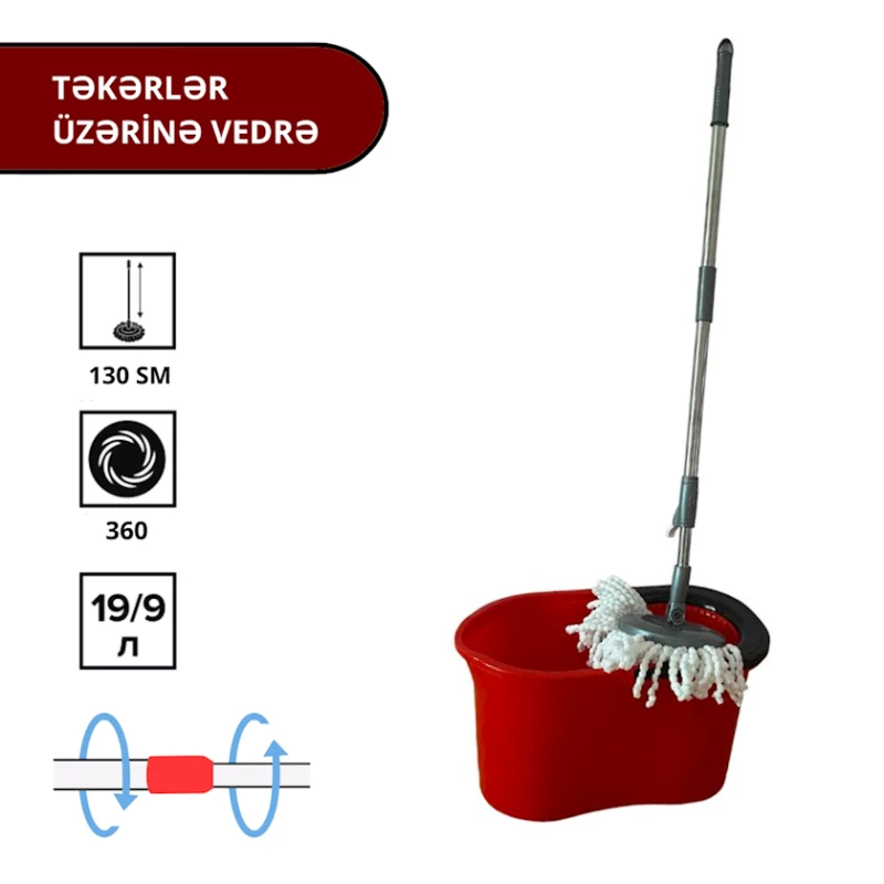 Təmizləmə dəsti Follow Me PA-1010217, 19 l, qırmızı Təmizləmə dəsti Follow Me PA-1010217, 19 l, qırmızı