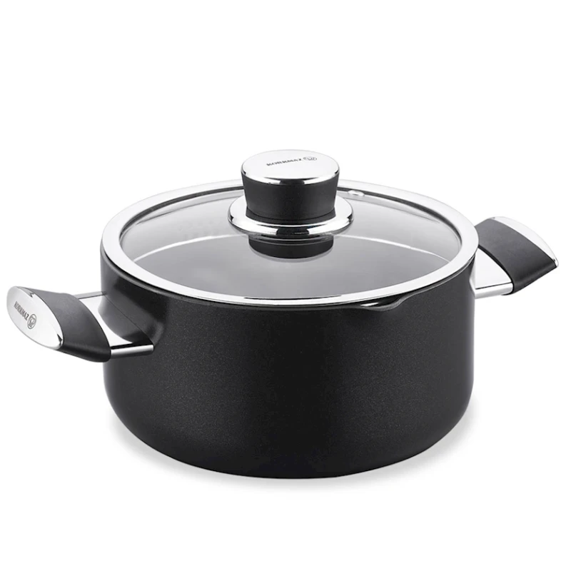 Кастрюля Korkmaz Lena A3884, 28x14.5 см, черная