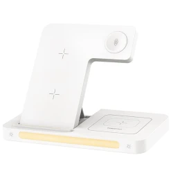 Беспроводное зарядное устройство Recci RCW-31 4in1 15W Magnetic Charger Holder, White Беспроводное зарядное устройство Recci RCW-31 4in1 15W Magnetic Charger Holder, White