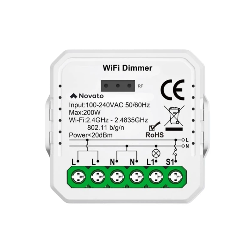 Умный диммер Novato Tuya Mini WiFi - WDM-01 Умный диммер Novato Tuya Mini WiFi - WDM-01