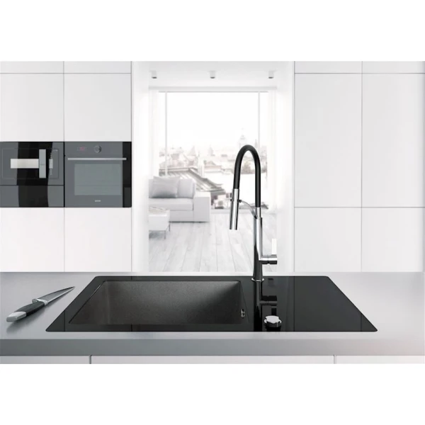 Кухонная мойка Deante Capella ZSC_GX2C, стекло/гранит, черная, 86x50x22 см Кухонная мойка Deante Capella ZSC_GX2C, стекло/гранит, черная, 86x50x22 см