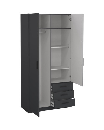 Şkaf Art Mebel Art-100-43, boz, 210х100х50 sm