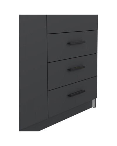 Şkaf Art Mebel Art-100-43, boz, 210х100х50 sm
