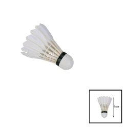 Волан Badminton ball 202022000115 перьевой, 9 см, белый